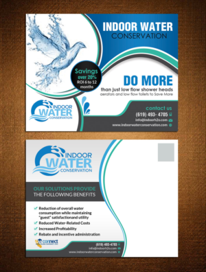 Postcard Design by creative.bugs for Indoor Water Conservation | Design: #9400395