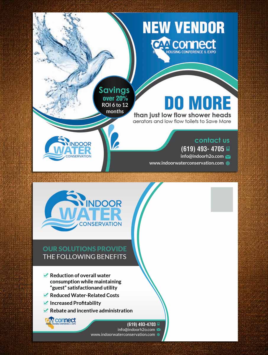 Diseño de Postal por creative.bugs para Indoor Water Conservation | Diseño #9448345