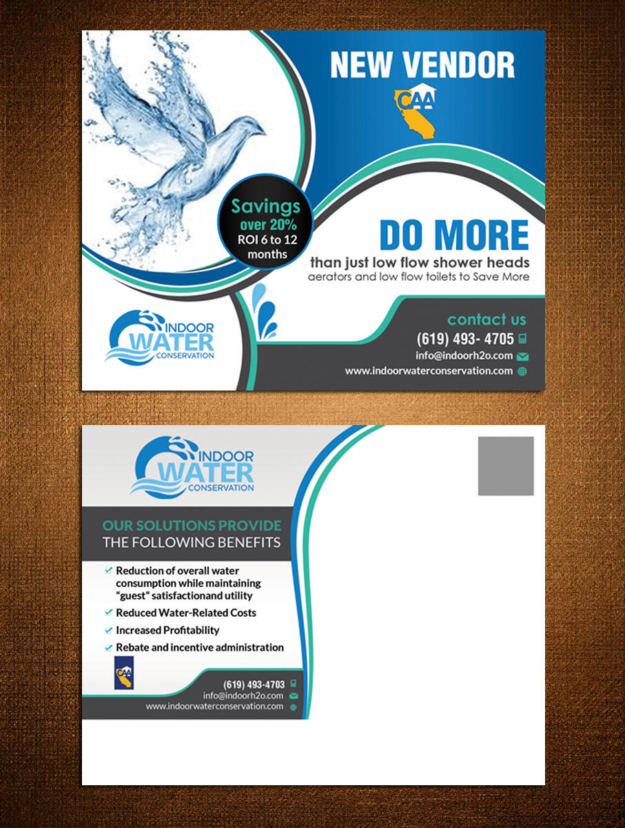 Diseño de Postal por creative.bugs para Indoor Water Conservation | Diseño #9460989