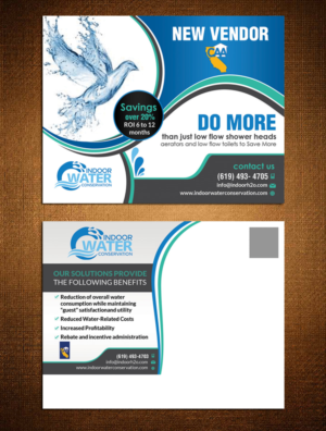 Postcard Design by creative.bugs for Indoor Water Conservation | Design: #9460989