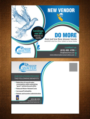 Postcard Design by creative.bugs for Indoor Water Conservation | Design: #9472658