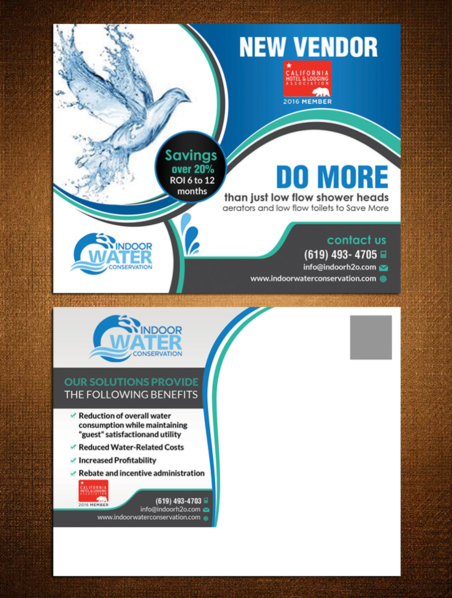 Diseño de Postal por creative.bugs para Indoor Water Conservation | Diseño #9472672