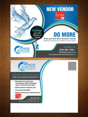 Postcard Design by creative.bugs for Indoor Water Conservation | Design: #9472672