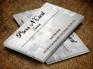 Business Card Design by Lanka Ama for Press N'Curl Salon | Design: #9333638