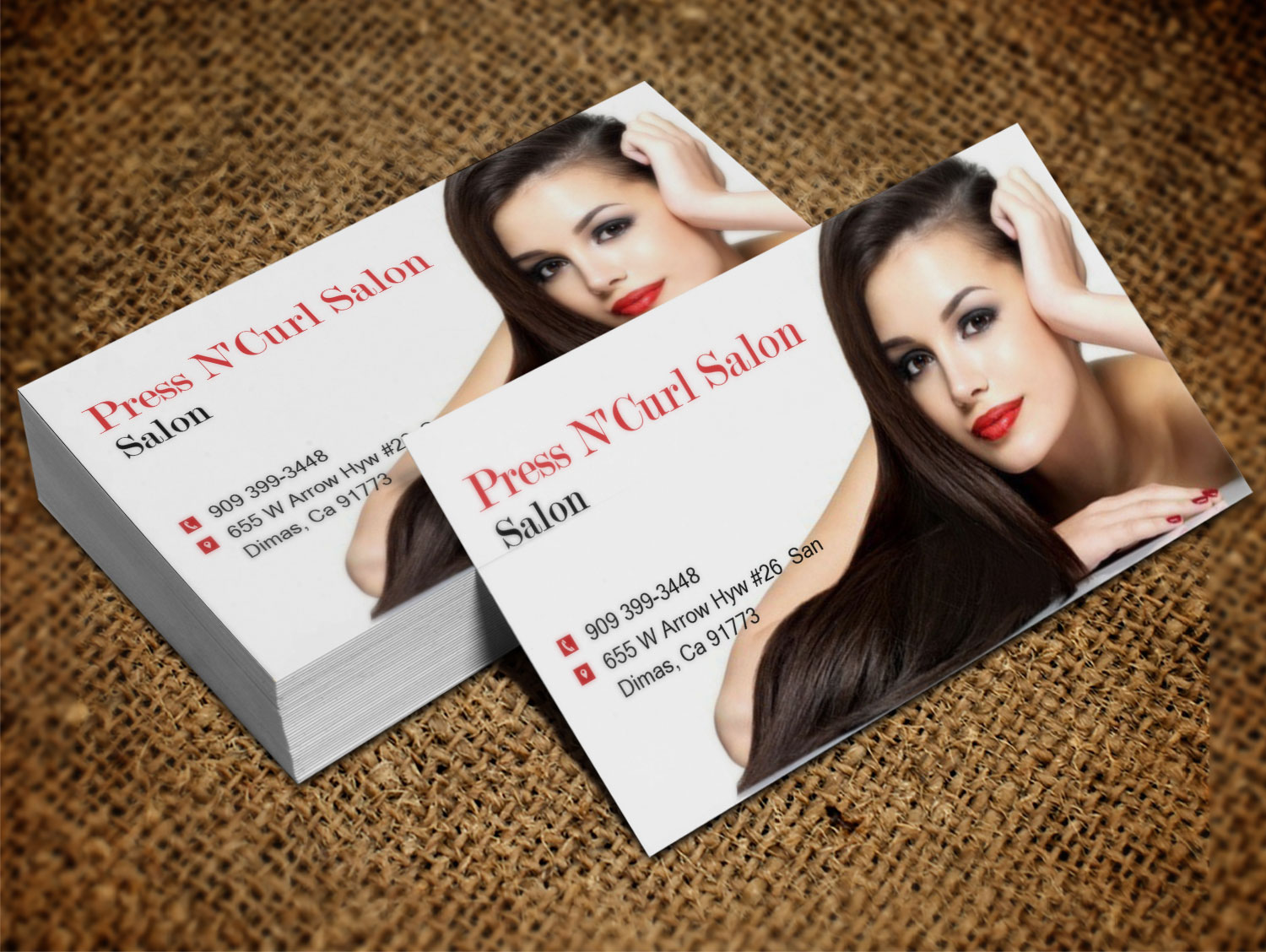 Business Card Design by Lanka Ama for Press N'Curl Salon | Design #9333667