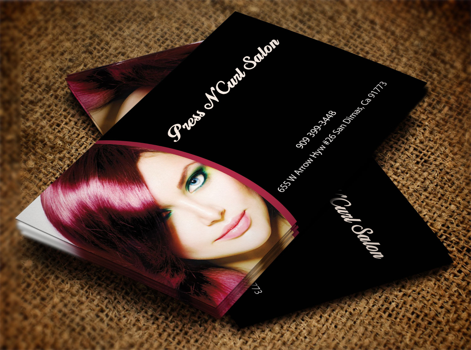 Business Card Design by Lanka Ama for Press N'Curl Salon | Design #9333674