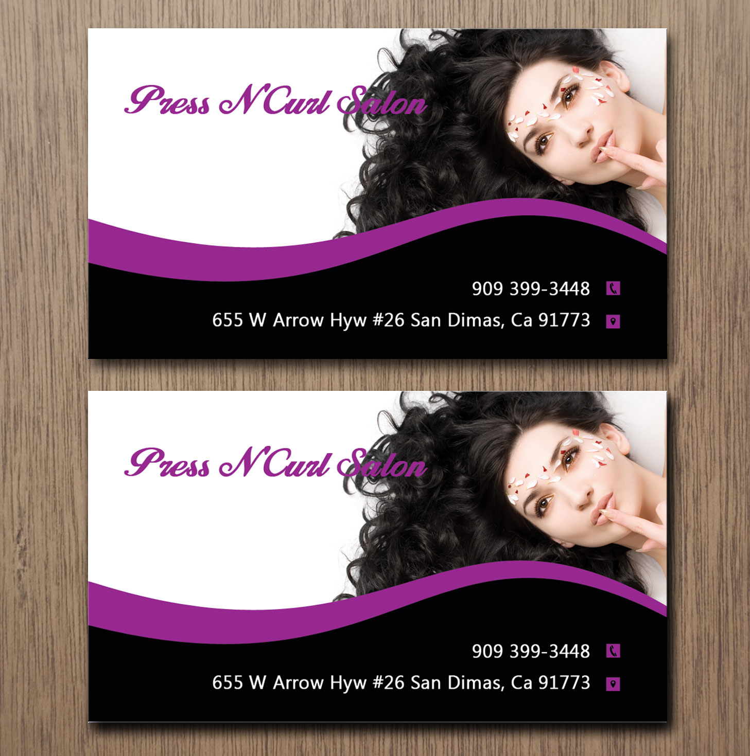 Business Card Design by Lanka Ama for Press N'Curl Salon | Design #9333678