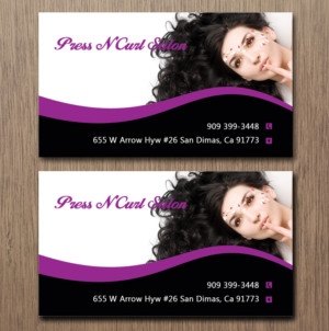 Business Card Design by Lanka Ama for Press N'Curl Salon | Design: #9333678