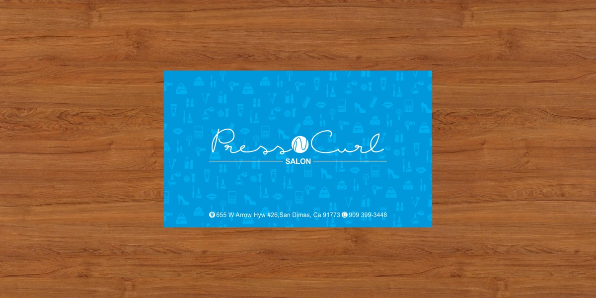 Business Card Design by creativeride for Press N'Curl Salon | Design #9387839