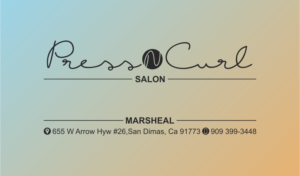 Business Card Design by creativeride for Press N'Curl Salon | Design: #9420785