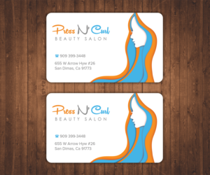 Business Card Design by Stylez Designz for Press N'Curl Salon | Design: #9366214