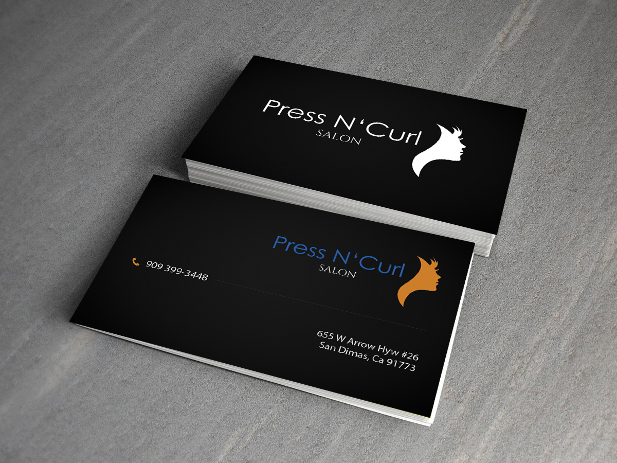 Business Card Design by Creations Box 2015 for Press N'Curl Salon | Design #9354977
