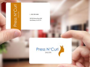 Business Card Design by Creations Box 2015 for Press N'Curl Salon | Design: #9355004