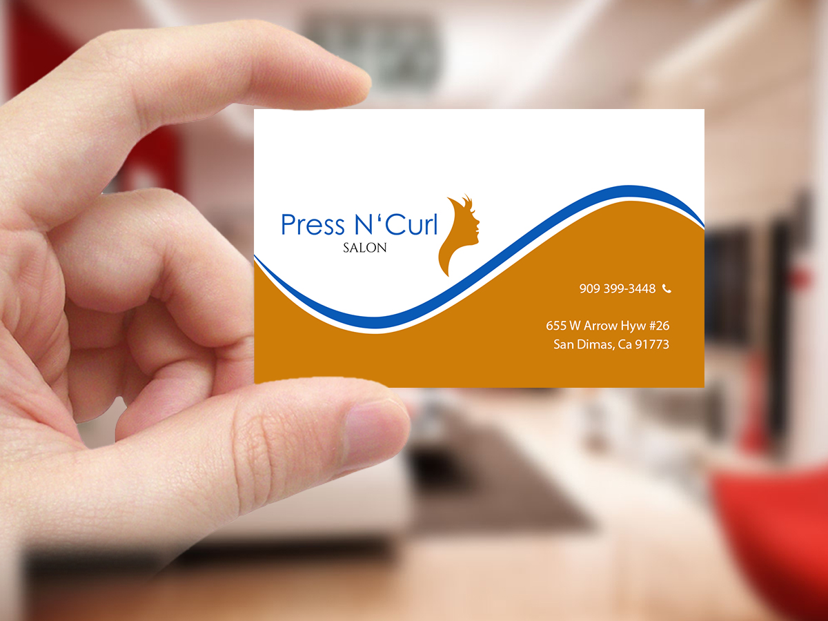 Business Card Design by Creations Box 2015 for Press N'Curl Salon | Design #9355005
