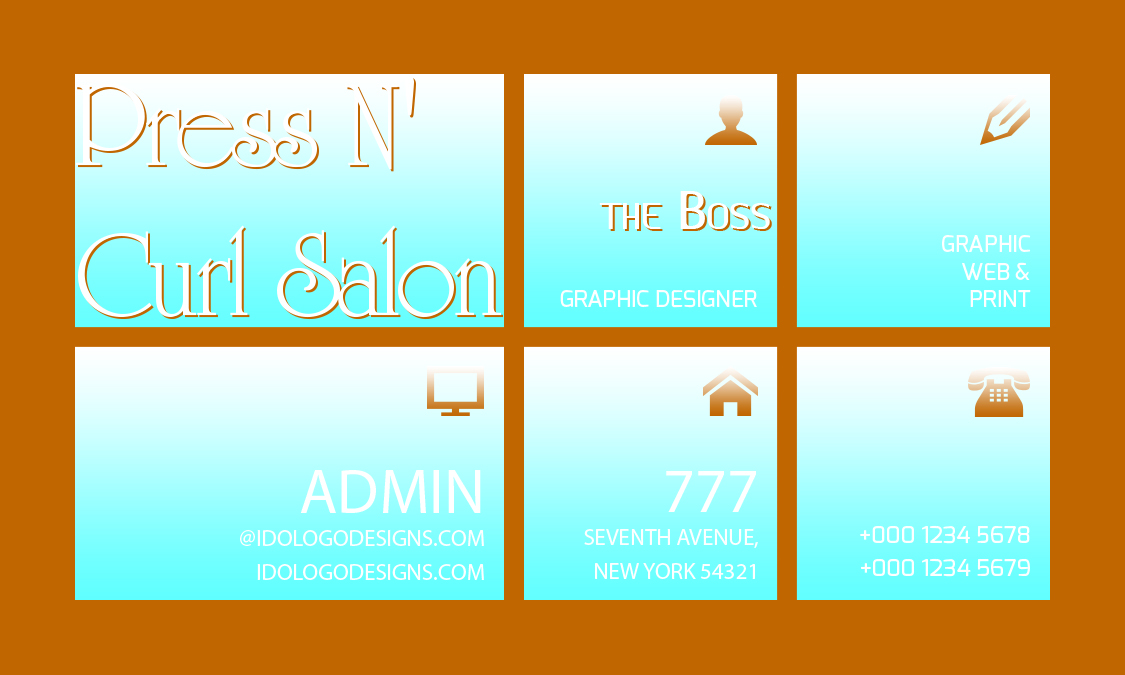 Diseño de Tarjeta de Presentación por TheBoss para Press N'Curl Salon | Diseño #9325512