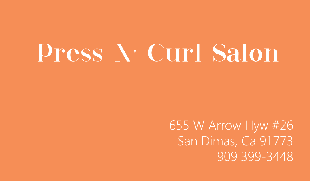 Visitenkarten-Design von Abdalla Meselhy für Press N'Curl Salon | Design #9336165