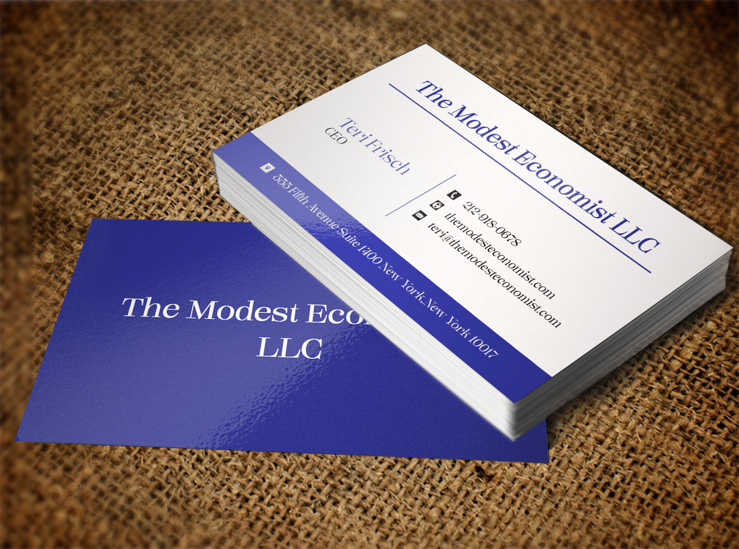 Business Card Design by Lanka Ama for The Modest Economist LLC | Design #9327235