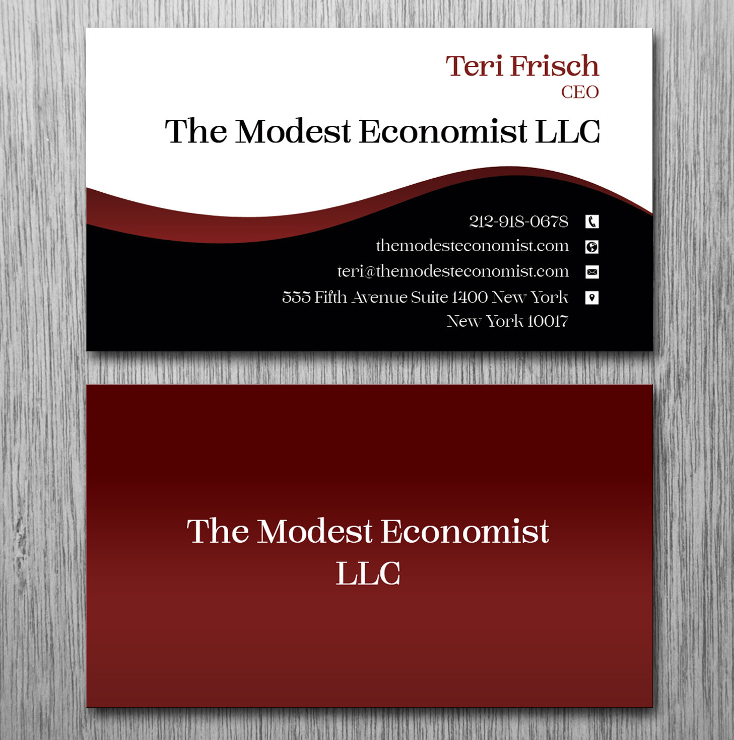 Business Card Design by Lanka Ama for The Modest Economist LLC | Design #9327236