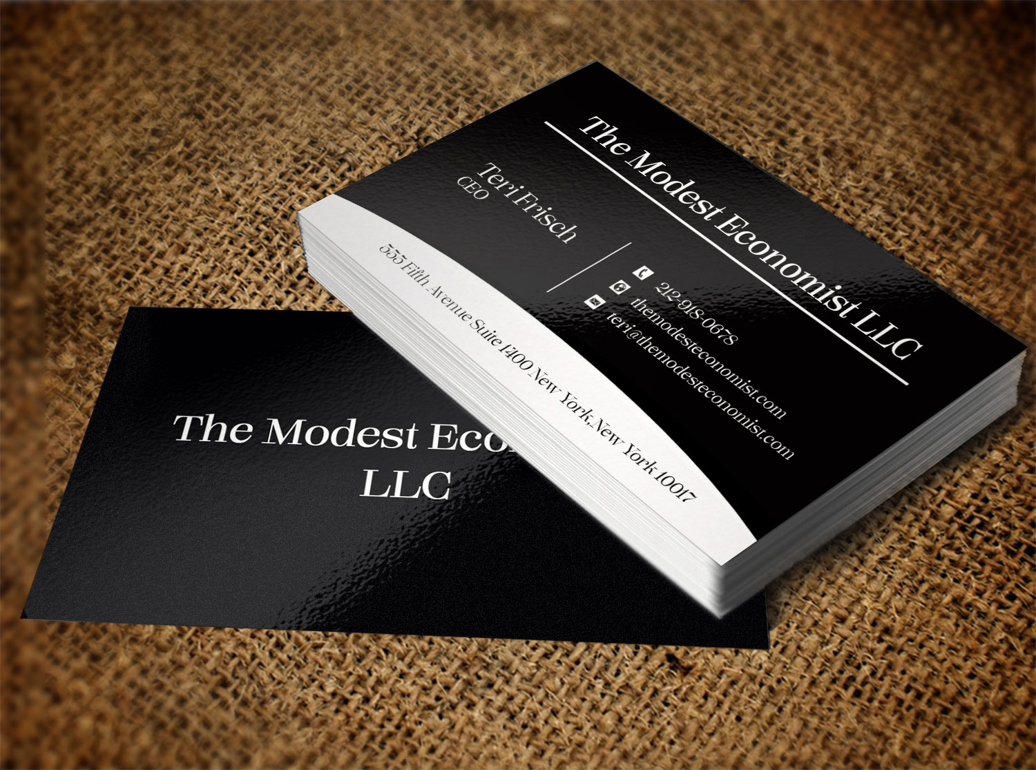 Business Card Design by Lanka Ama for The Modest Economist LLC | Design #9327237