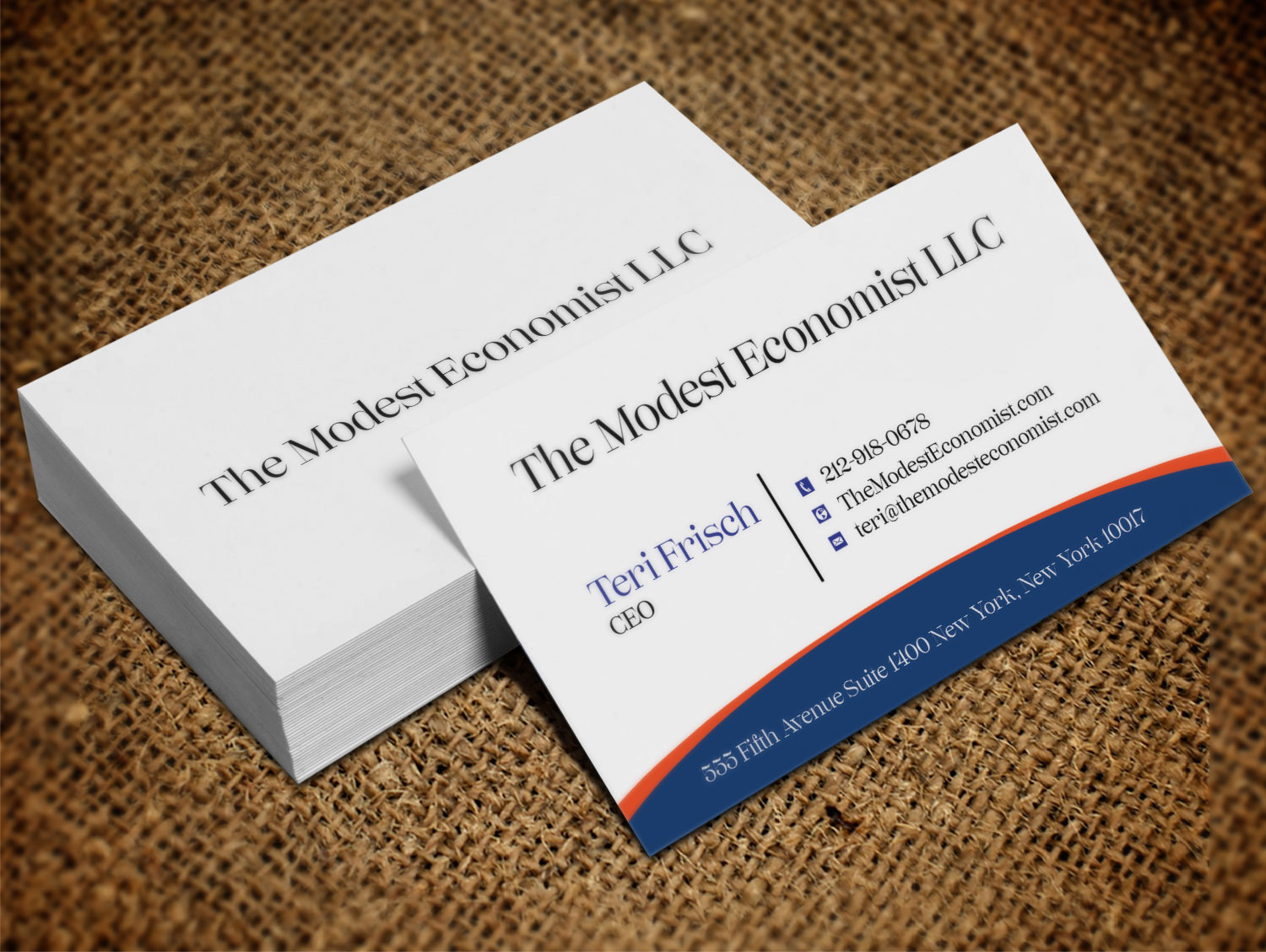 Business Card Design by Lanka Ama for The Modest Economist LLC | Design #9327238