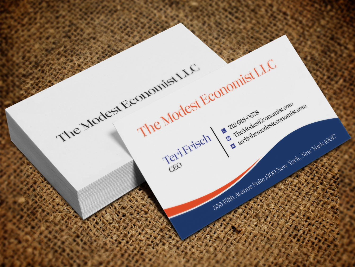 Business Card Design by Lanka Ama for The Modest Economist LLC | Design #9327239