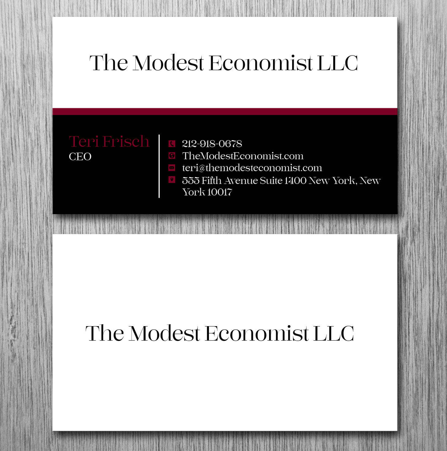 Business Card Design by Lanka Ama for The Modest Economist LLC | Design #9327241