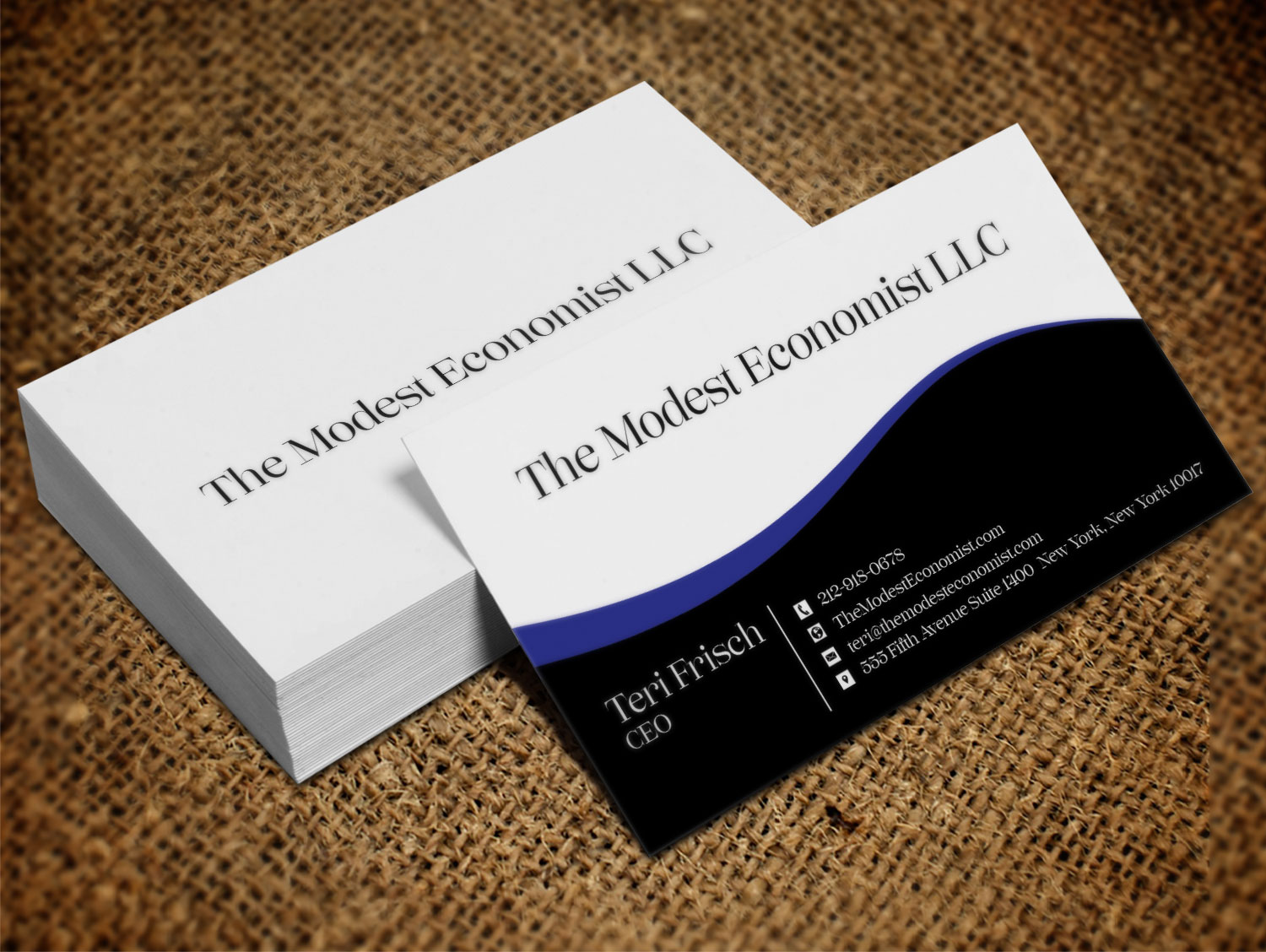 Business Card Design by Lanka Ama for The Modest Economist LLC | Design #9327242