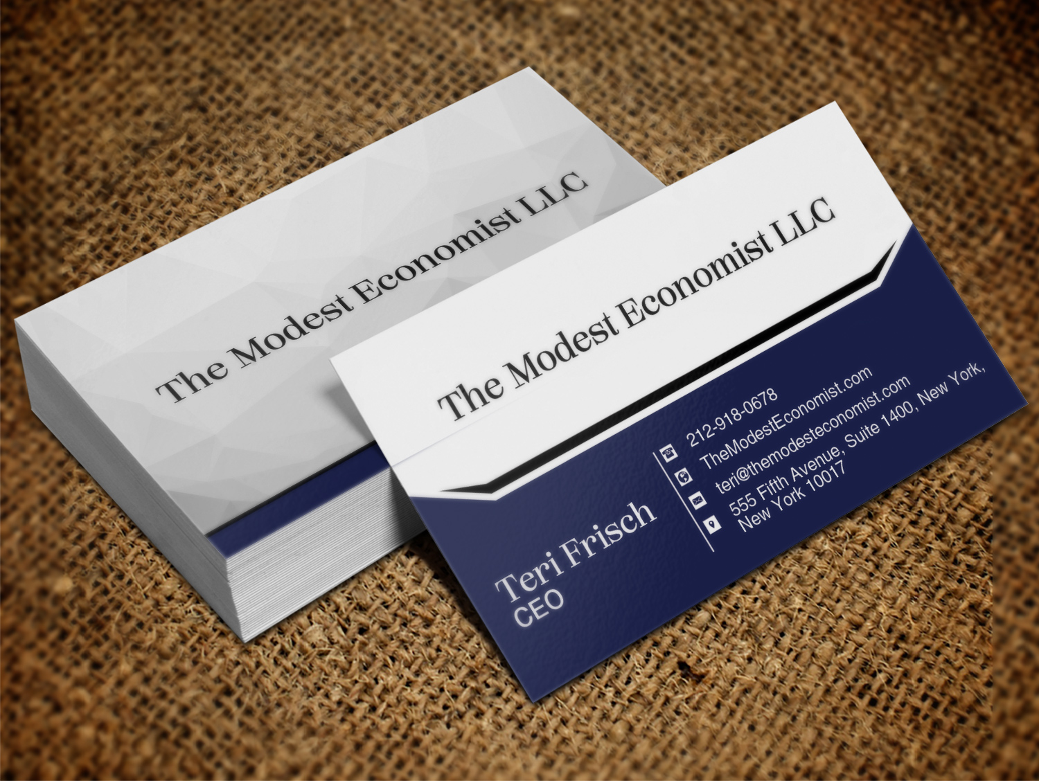 Business Card Design by Lanka Ama for The Modest Economist LLC | Design #9333883