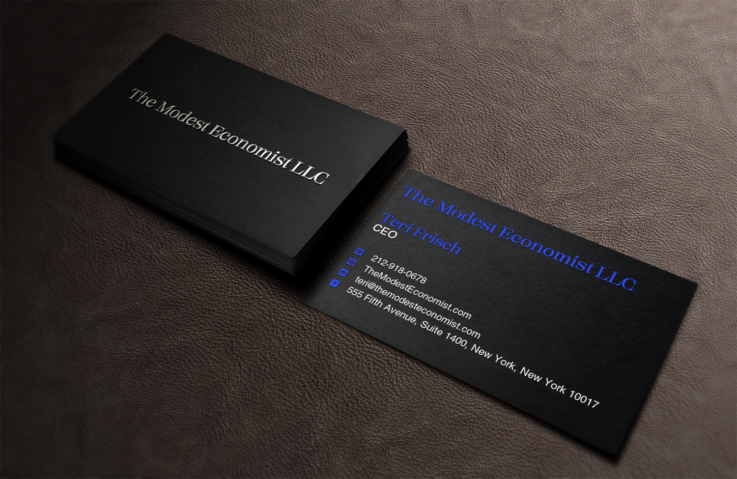 Business Card Design by Lanka Ama for The Modest Economist LLC | Design #9333898