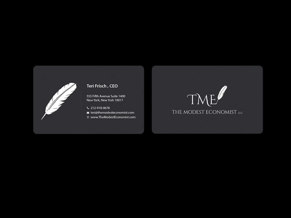 Business Card Design by Creations Box 2015 for The Modest Economist LLC | Design #9354799