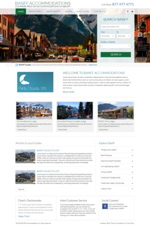 New design for a hotel booking website | Web Design by Kreative Ideaz
