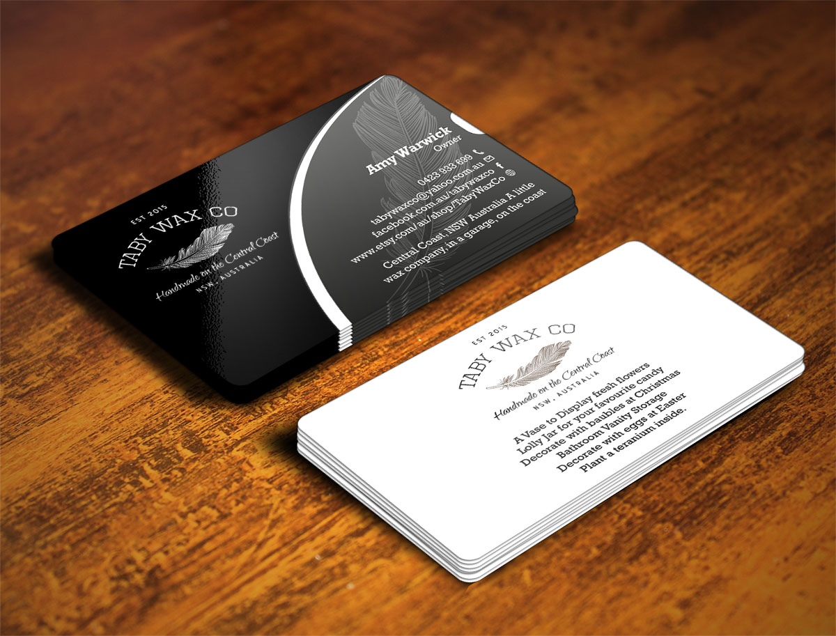 Business Card Design by Verified artistry (Design garden) for Taby Wax Co | Design #9360265