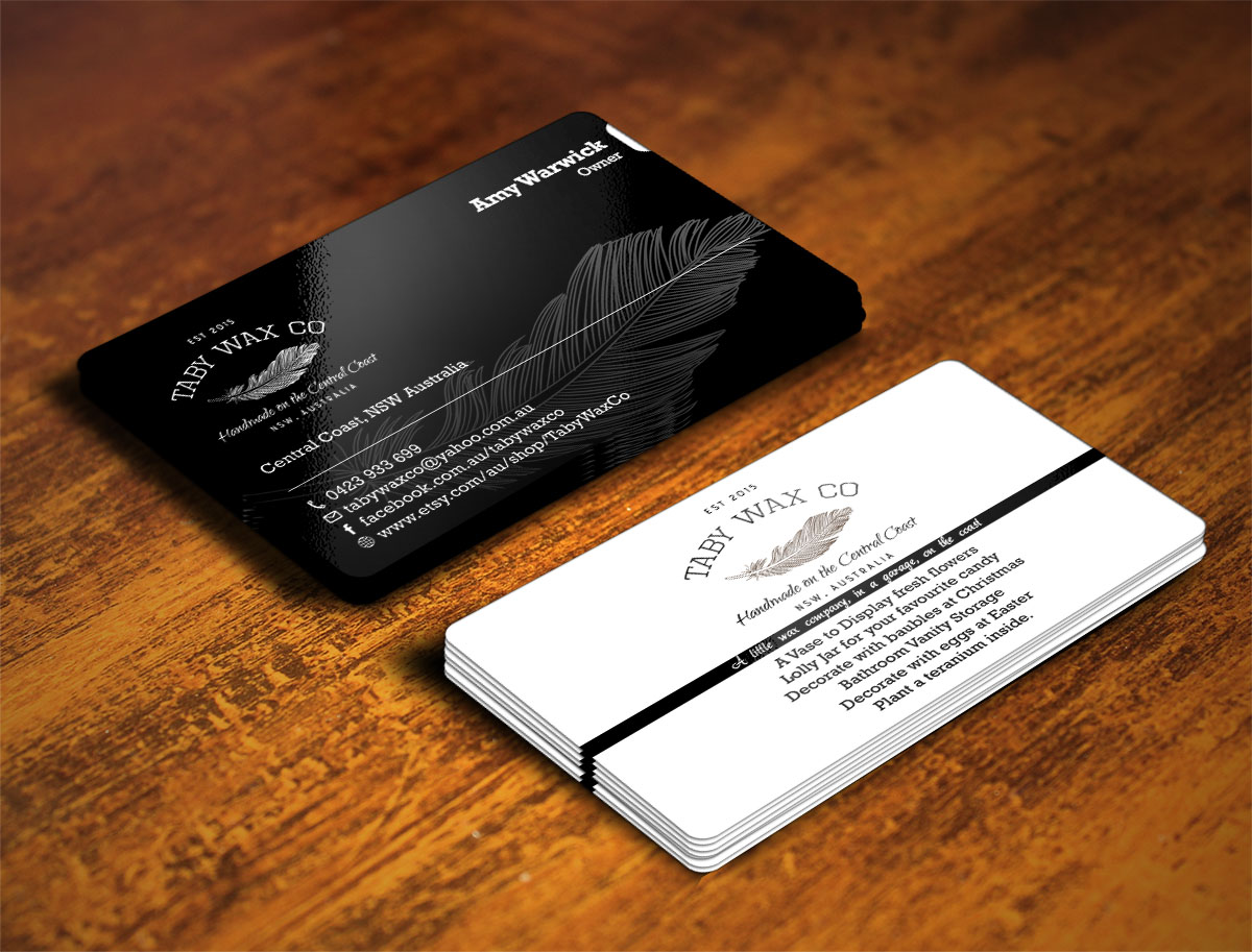 Business Card Design by Verified artistry (Design garden) for Taby Wax Co | Design #9368006