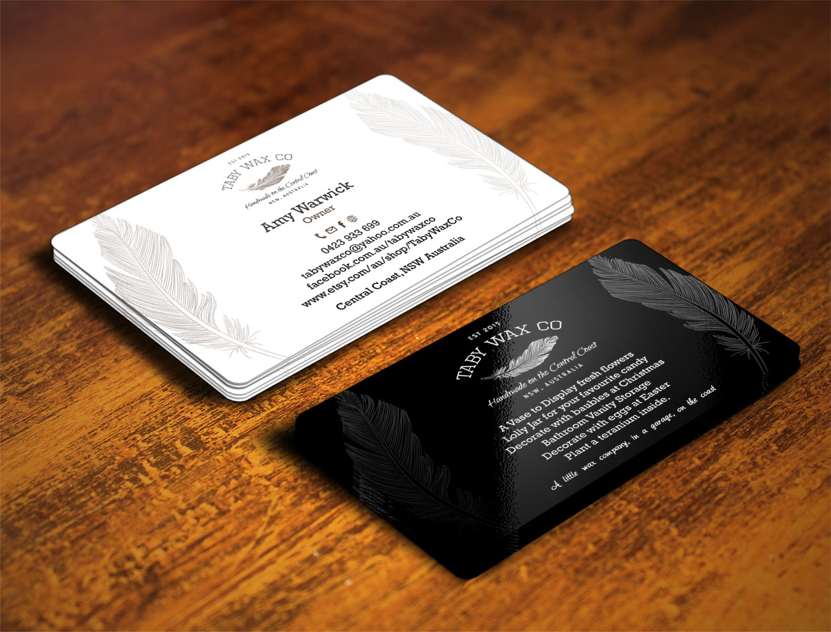 Business Card Design by Verified artistry (Design garden) for Taby Wax Co | Design #9368016