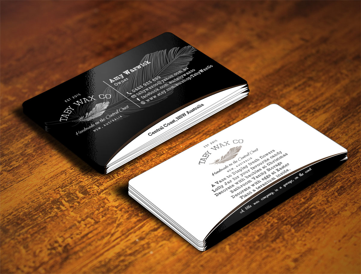 Business Card Design by Verified artistry (Design garden) for Taby Wax Co | Design #9368017