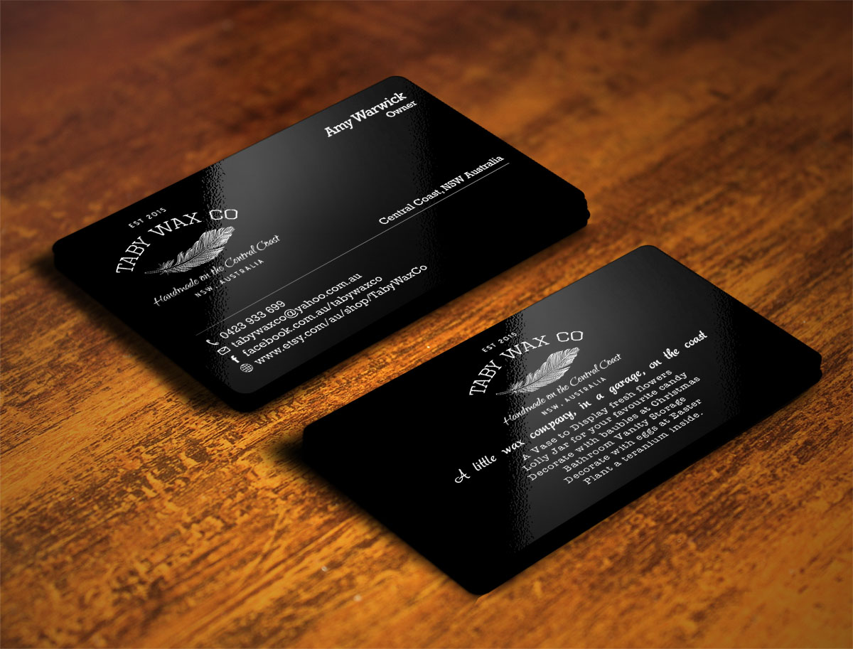 Business Card Design by Verified artistry (Design garden) for Taby Wax Co | Design #9368020