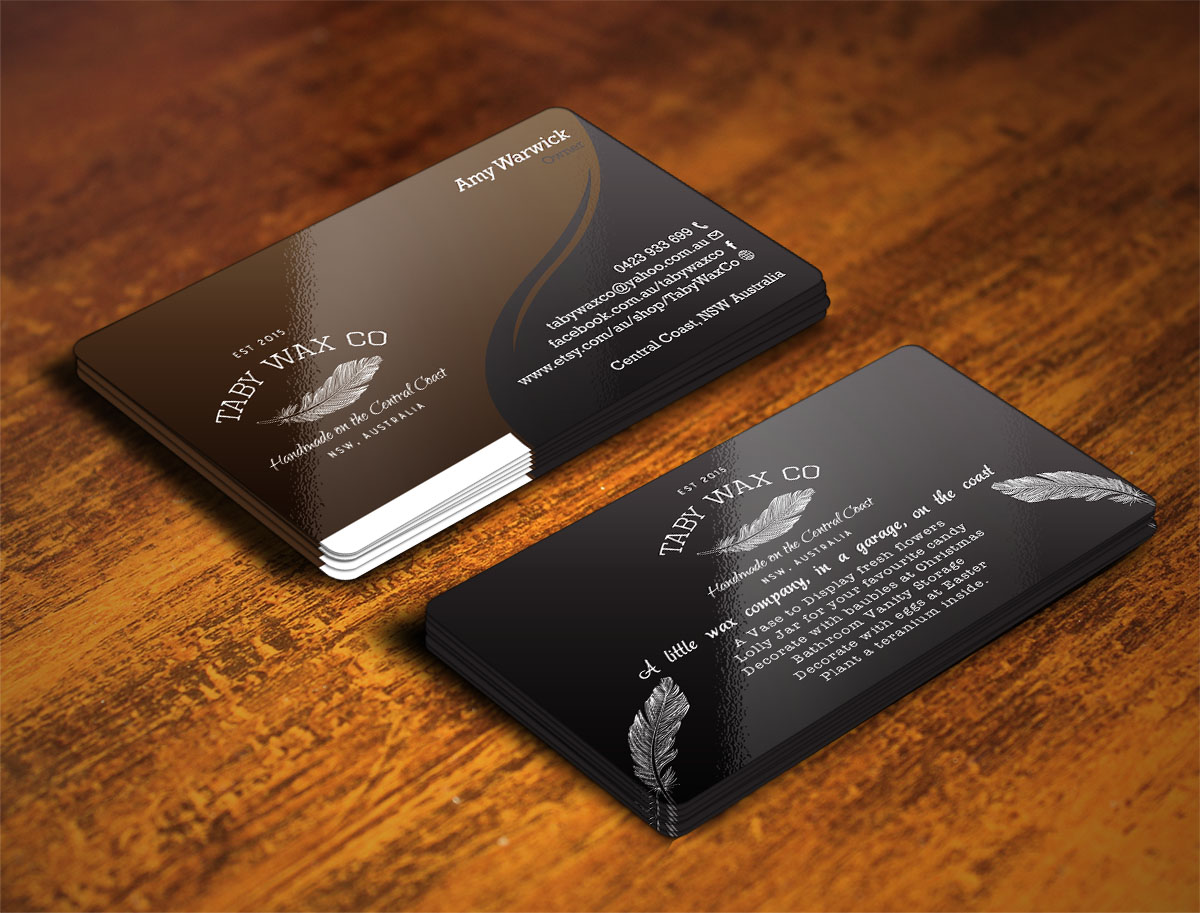 Business Card Design by Verified artistry (Design garden) for Taby Wax Co | Design #9368024