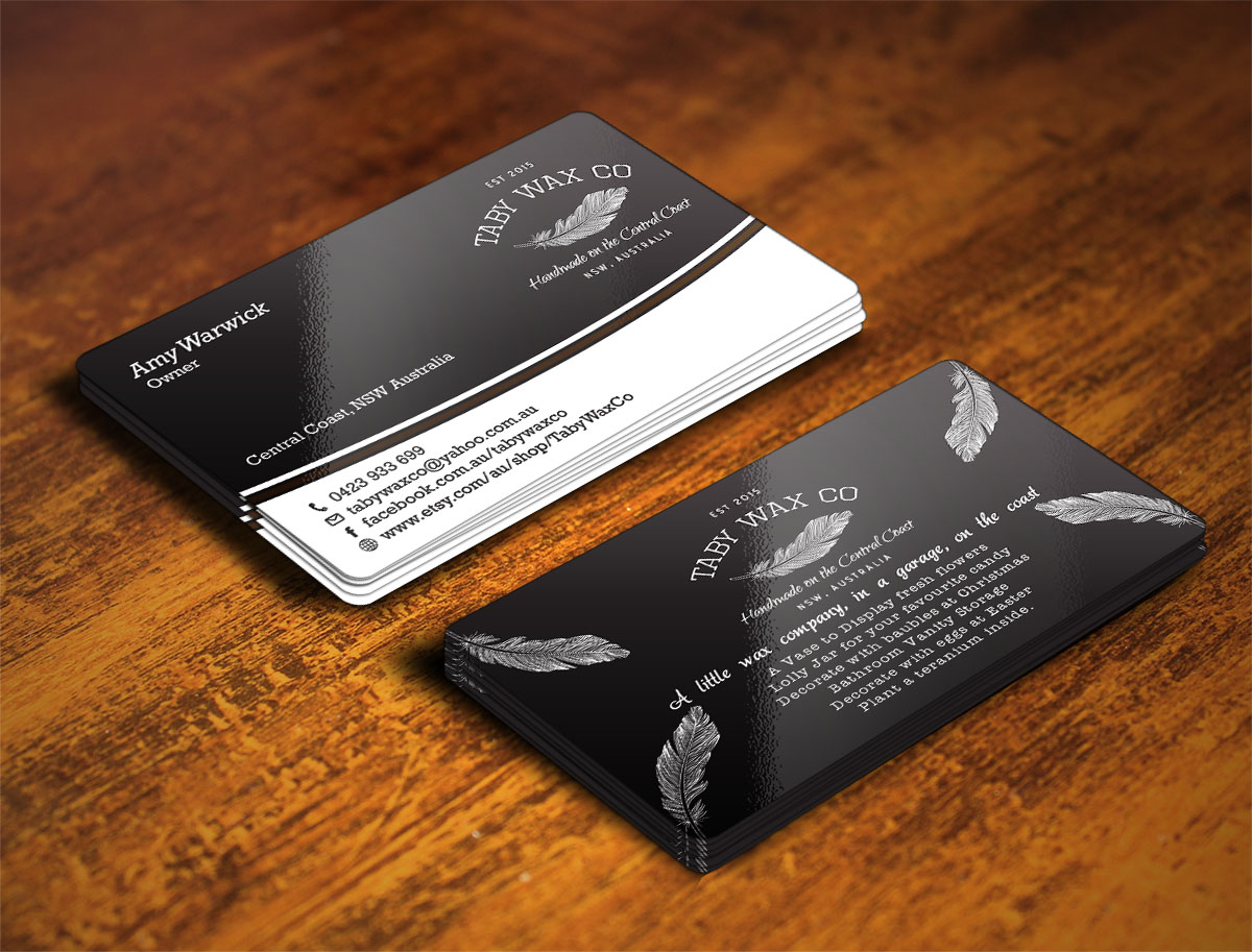 Business Card Design by Verified artistry (Design garden) for Taby Wax Co | Design #9368025