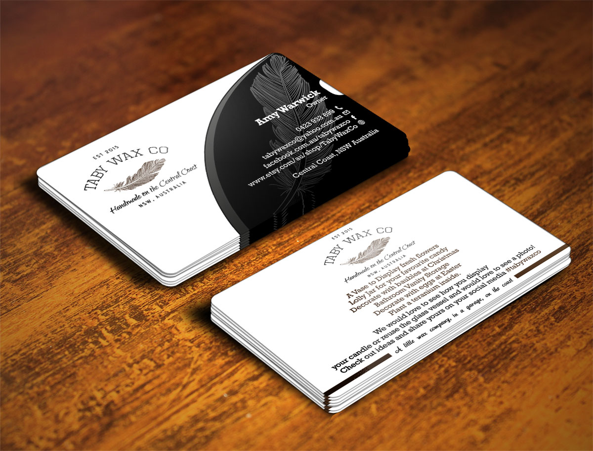 Visitenkarten-Design von Verified artistry (Design garden) für Taby Wax Co | Design #9370329