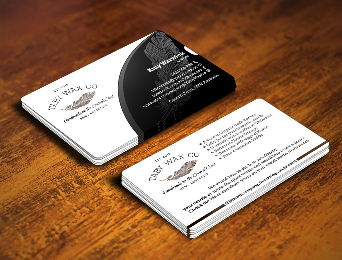 Design de Carte de Visite par Verified artistry (Design garden) pour Taby Wax Co | Design #9370335