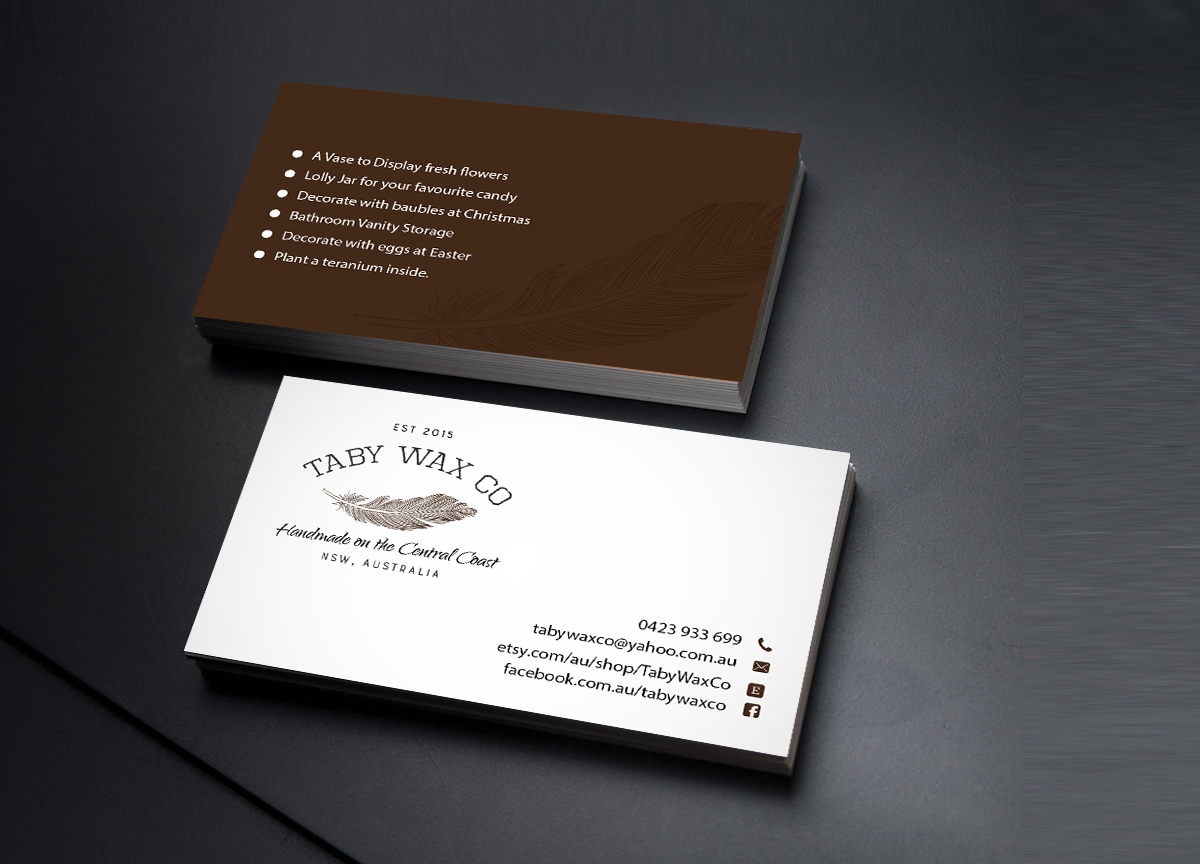 Diseño de Tarjeta de Presentación por Creations Box 2015 para Taby Wax Co | Diseño #9334243