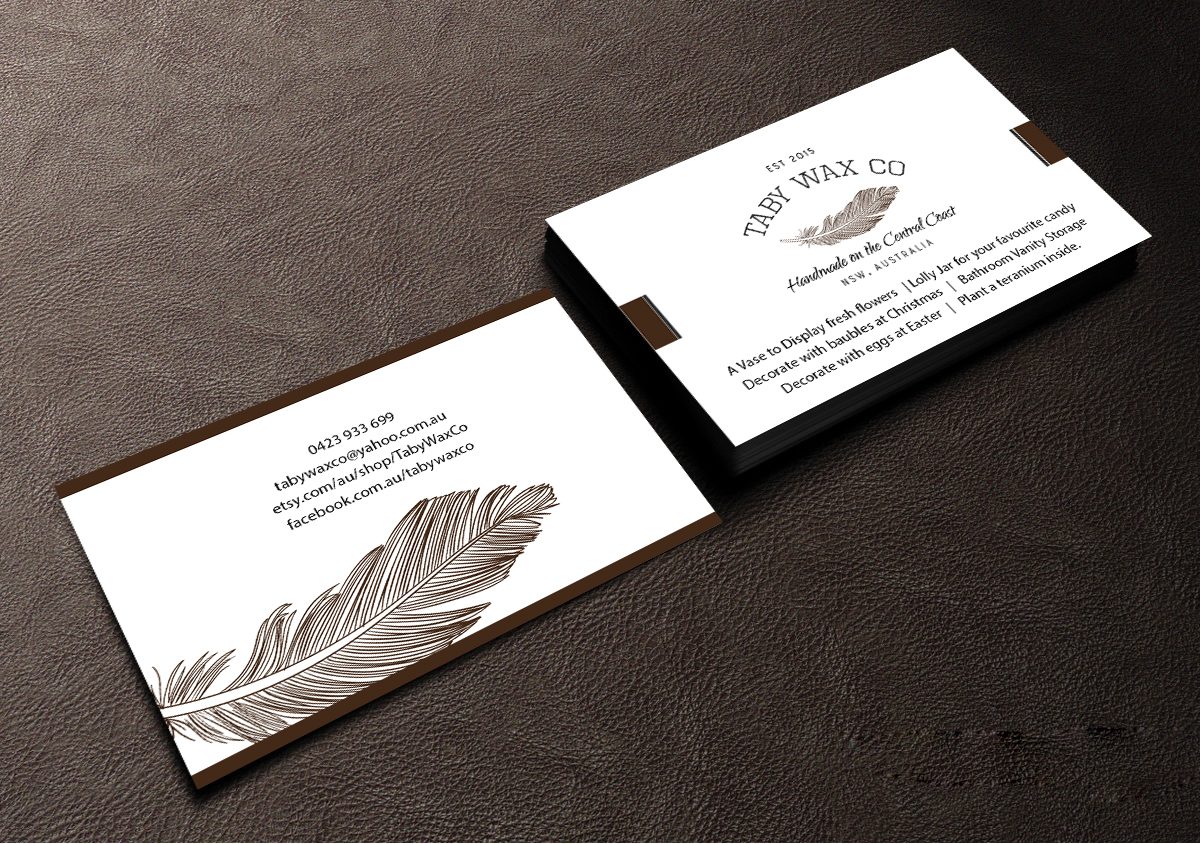 Business Card Design by Creations Box 2015 for Taby Wax Co | Design #9334244
