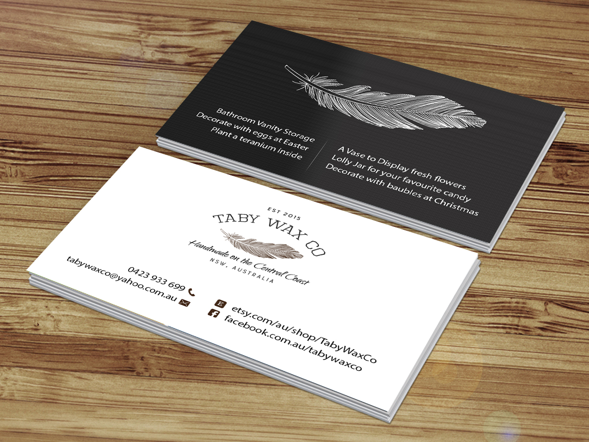 Business Card Design by Creations Box 2015 for Taby Wax Co | Design #9349333