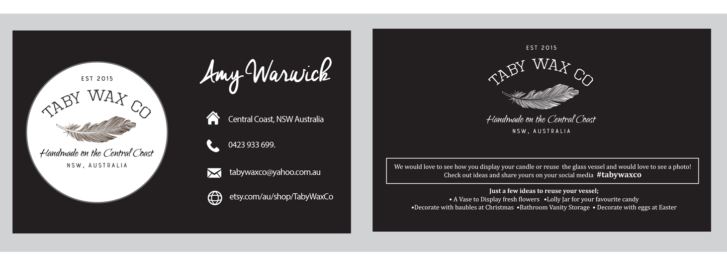 Business Card Design by Graphicient for Taby Wax Co | Design #9360199