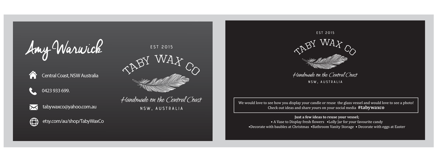 Design de Carte de Visite par Graphicient pour Taby Wax Co | Design #9360201