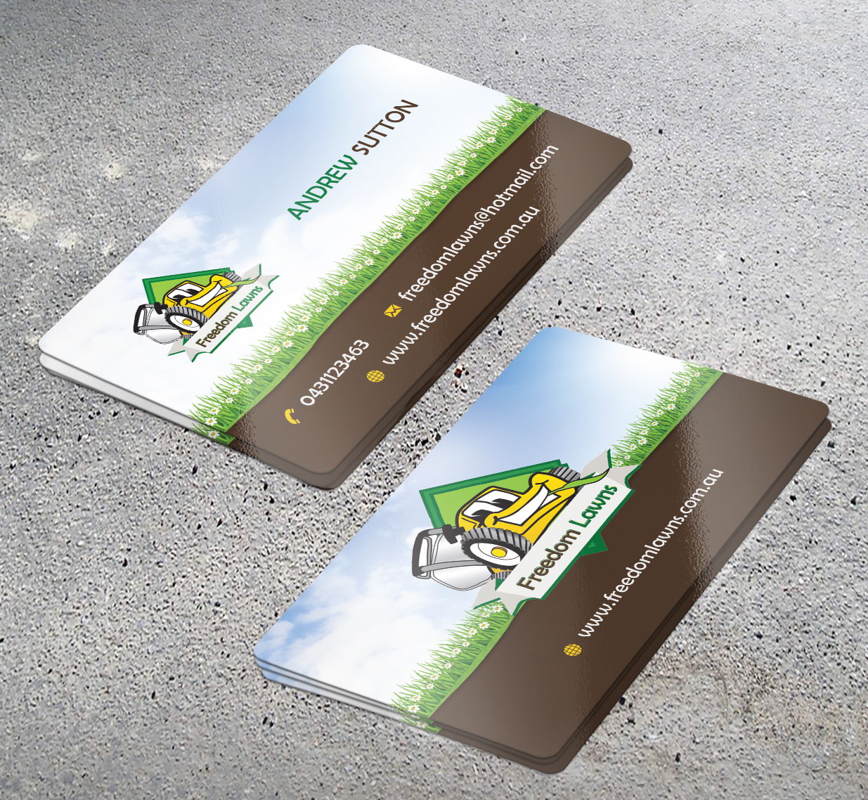 Business Card Design by Achiver for Freedom Lawns | Design #9390510