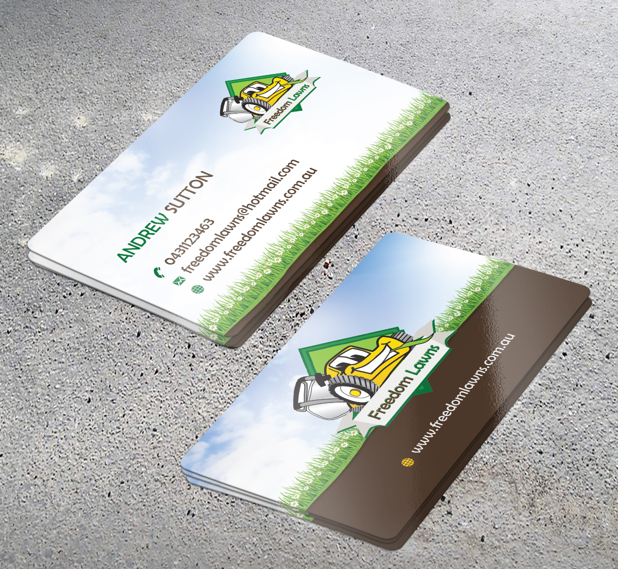 Diseño de Tarjeta de Presentación por Achiver para Freedom Lawns | Diseño #9390553