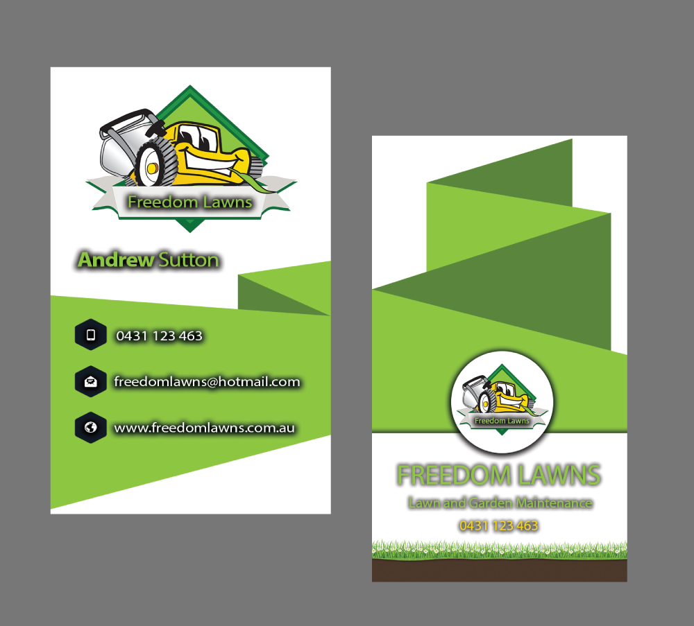 Business Card Design by Selda for Freedom Lawns | Design #9347169