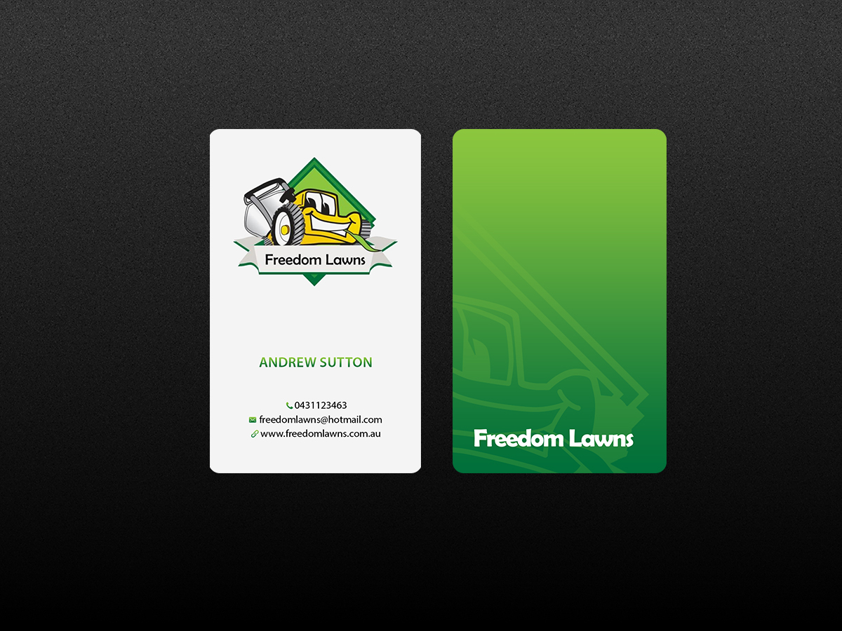 Design de Carte de Visite par Creations Box 2015 pour Freedom Lawns | Design #9344627