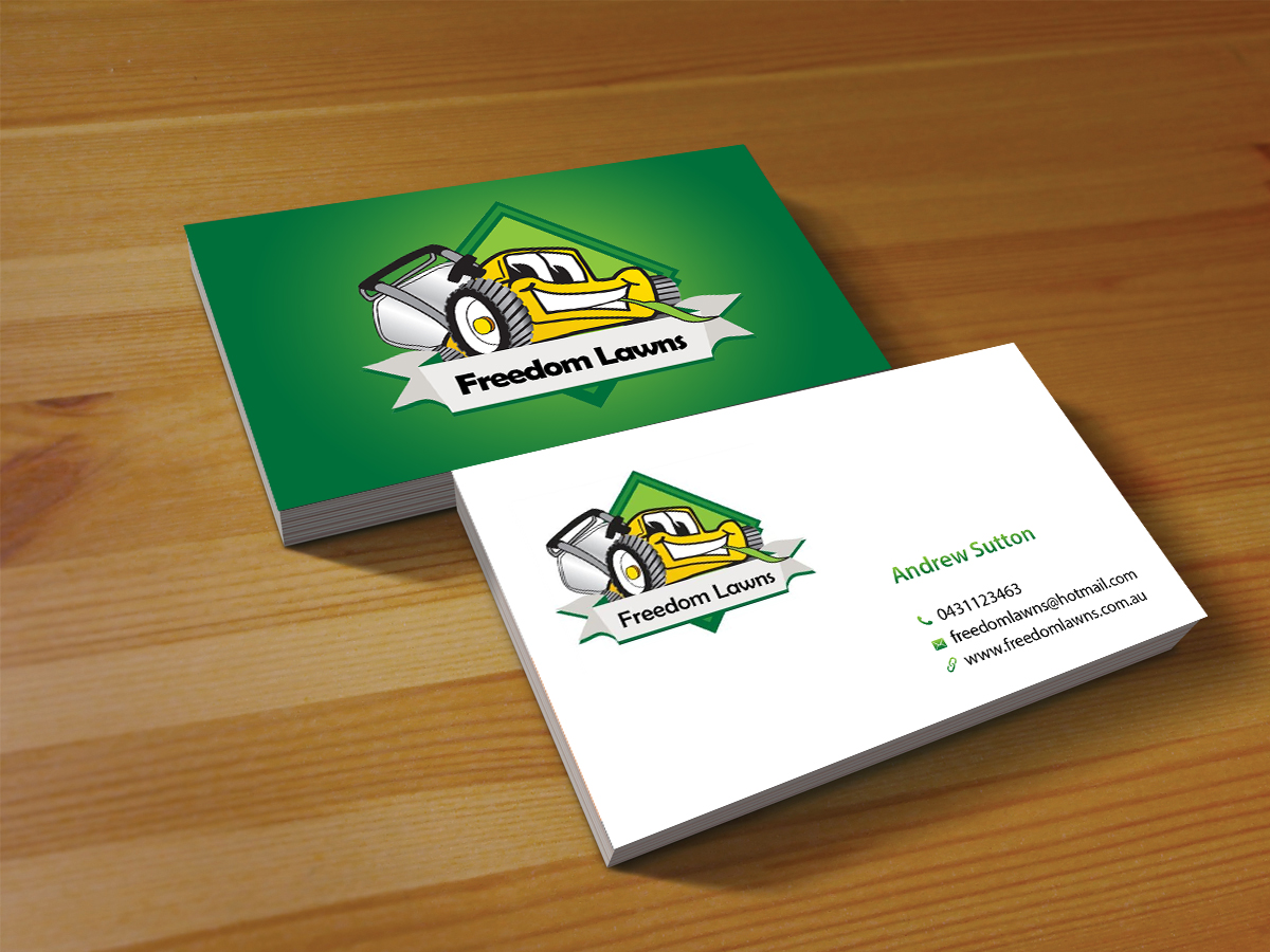 Design de Carte de Visite par Creations Box 2015 pour Freedom Lawns | Design #9344641